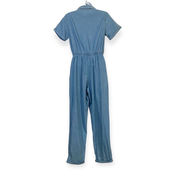 Sincerely Jules Light Blue Jumpsuit Size Small Cotton Chambray Denim Summer - Picture 3 of 16